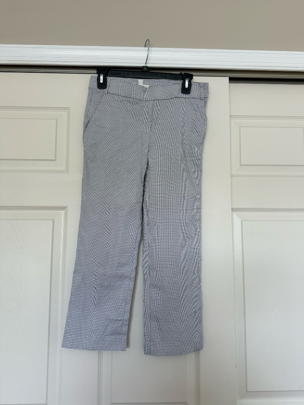 White and Blue Patterned Pants Size Small